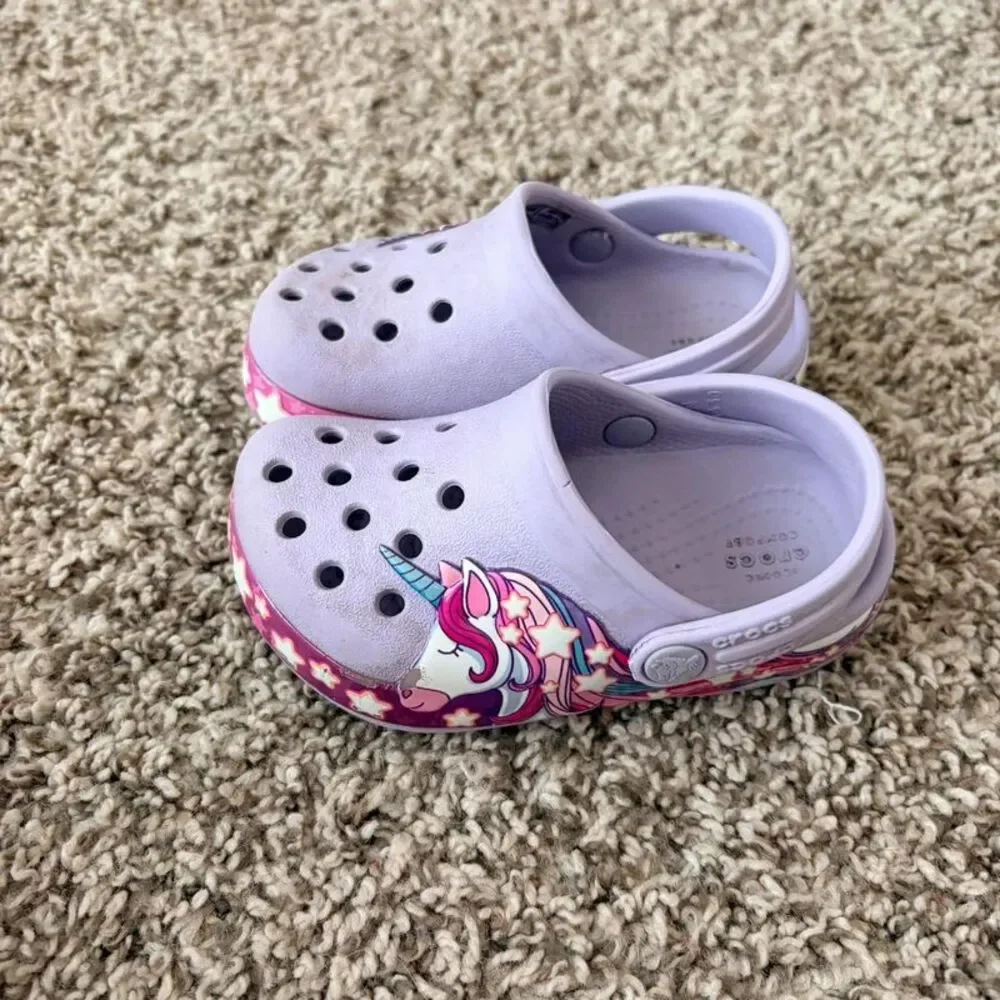 CROCS purple unicorn